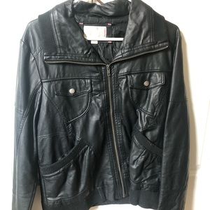 Faux leather jacket